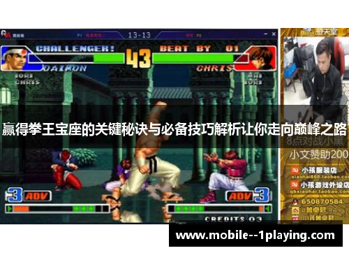 赢得拳王宝座的关键秘诀与必备技巧解析让你走向巅峰之路