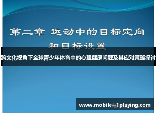跨文化视角下全球青少年体育中的心理健康问题及其应对策略探讨